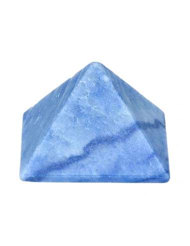 Pyramide de quartz bleu 2.5x2.5cm