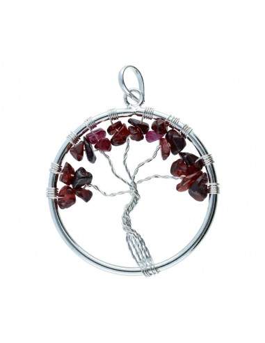 Tree of Life with Garnet in Silver...