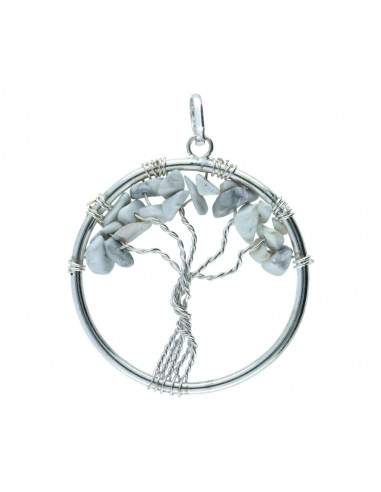 Tree of Life Pendant with Howlite in...