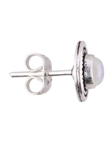 Brincos de pedra da lua com banho de...