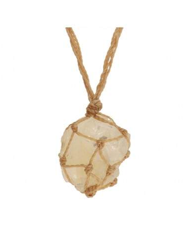 Rough Heated Citrine Pendant