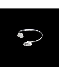 Silver Plated Rough Quartz...