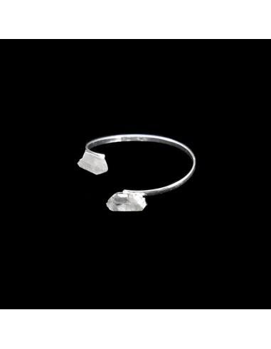 Silver Plated Rough Quartz Bracelet...