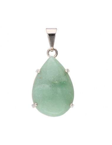 Aventurine Small Drop in Silver...