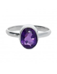 Anillo de Amatista Facetado...