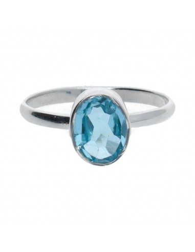 Anillo de Topacio Facetado Grande en...