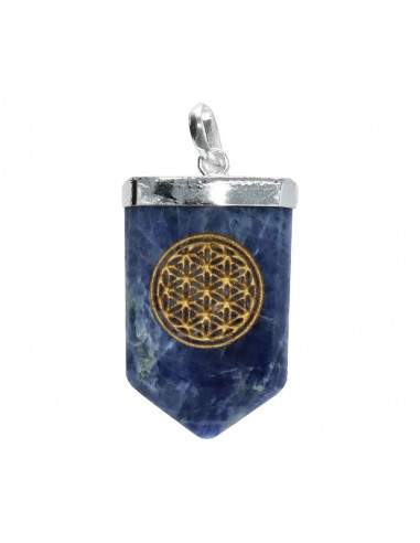 Pendentif Fleur de vie en sodalite...