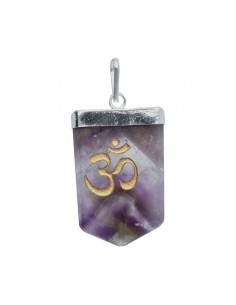 Amethyst Om Pendant in...