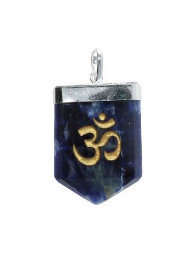 Colgante de Sodalita Om en Baño de Plata