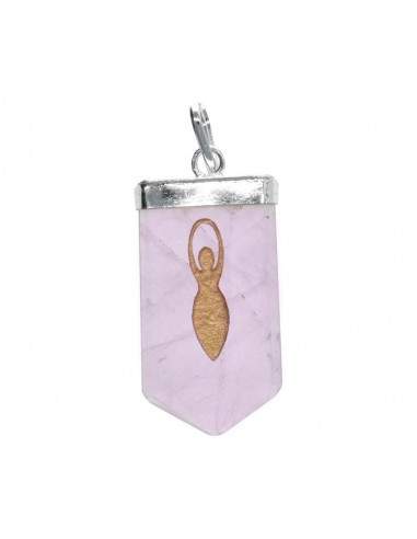 Colgante de Cuarzo Rosa Madre Tierra...