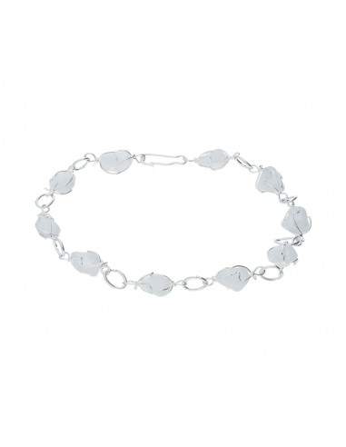 Milky Quartz Rhodium Plated Silver...