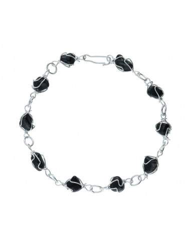 Silver Plated Rhodium Plated Onyx...