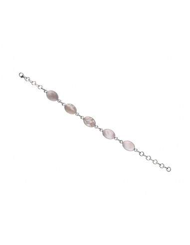 Rose Quartz Bracelet in 925 Sterling...
