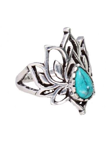 Silver Plated Ring with Turquoise -A80-