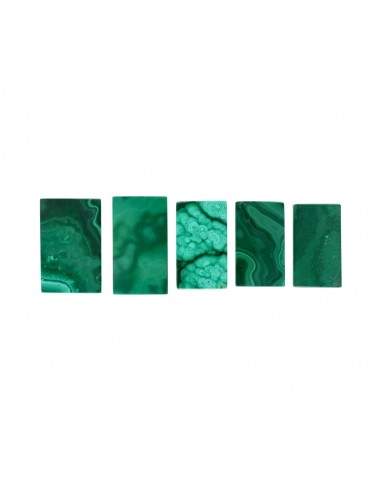 Cabochon rectangulaire de malachite (2)