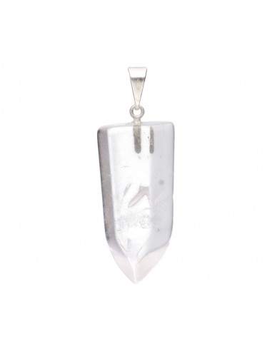 Pendentif petite pointe en quartz blanc