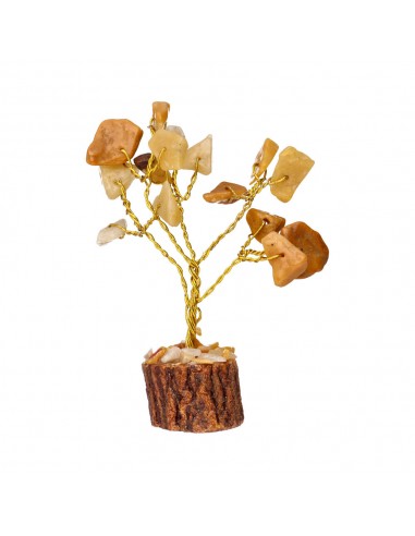 Conjunto de 12 mini árvores com minerais