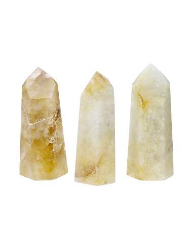 Pointes de quartz hématoïde polies