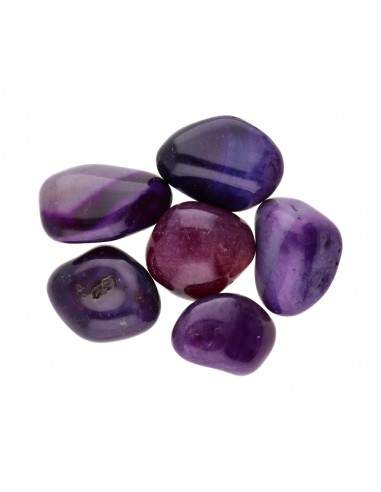 Rótulas de ágata lilás tingida 4x3cm