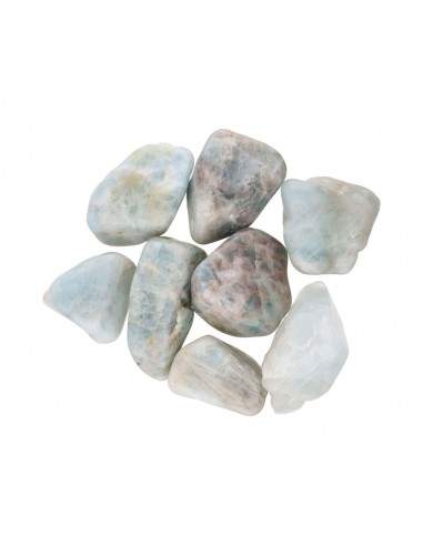 Aigue-marine plaqué rhodium 3x2cm