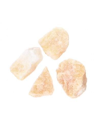 Calcite amarela pequena em bruto