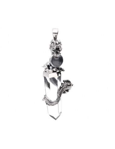 Pendentif Dragon en argent 925 avec...