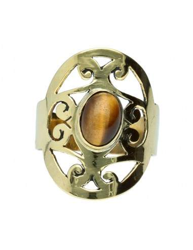 Anillo de Bronce con Mineral -61-