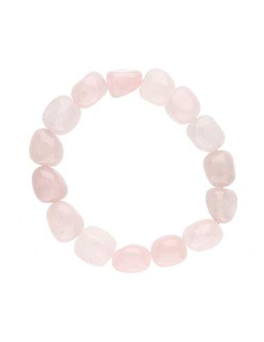 Rose Quartz Rhodium Plated Bracelet