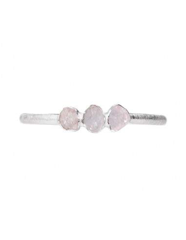 Rough Morganite Bracelet in Sterling...