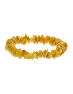 Clear Amber Chip Bracelet