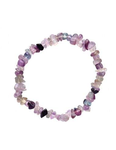 Fluorite Rainbow Chip Bracelet