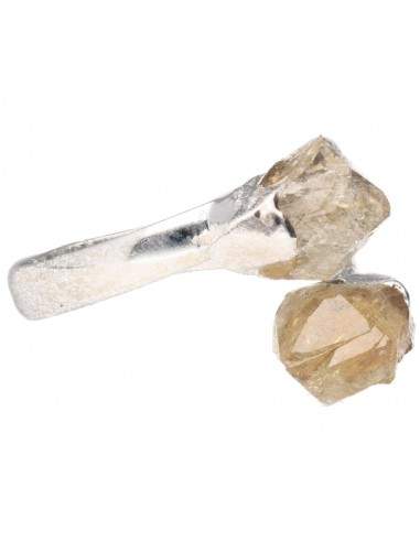 Anillo Citrino Calentado en Baño de...