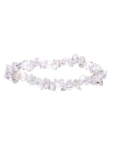 Transparent Quartz Chip Bracelet