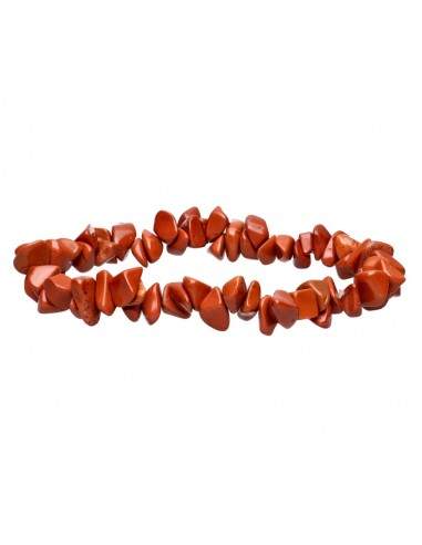 Bracelet en chips de jaspe rouge