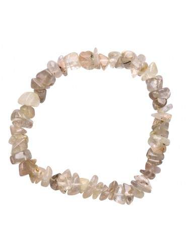 Pulseira de chips de quartzo rutilado