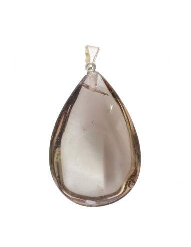 Pingente de gota de quartzo fumado