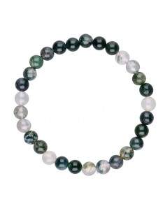 Bracelet d'agate mousse 6mm 2