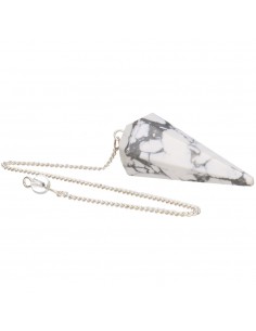 Péndulo Facetado de Howlita... 2