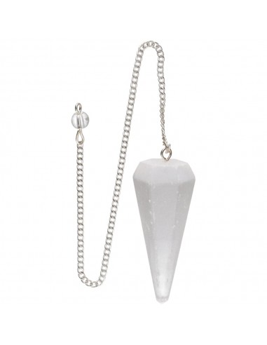 Faceted Selenite Pendulum (FAC27)