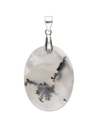 Tiger Dendritic Agate Cabochon Pendant