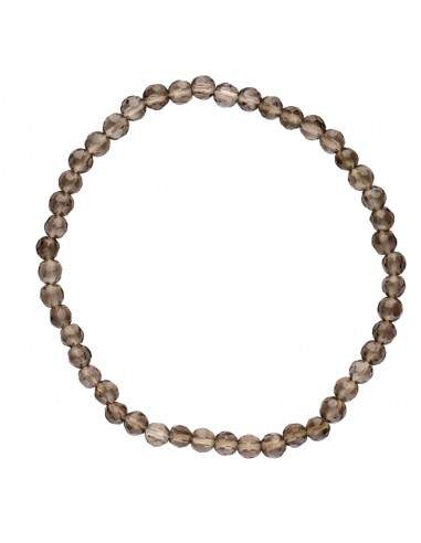 Smoky Quartz Faceted Bracelet 3mm