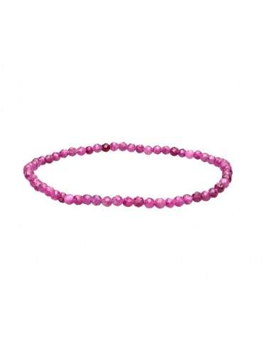 Bracelet à facettes en rubis 3mm