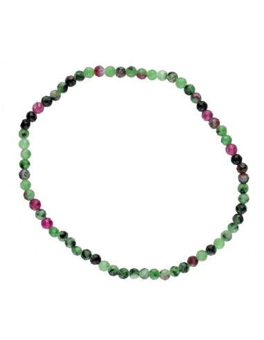 Pulseira Facetada de Rubi com Zoisite...