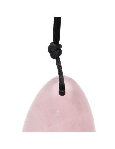 Oeuf moyen Yoni en quartz rose avec trou
