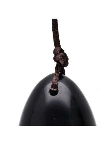 Petit œuf de Yoni en obsidienne avec...