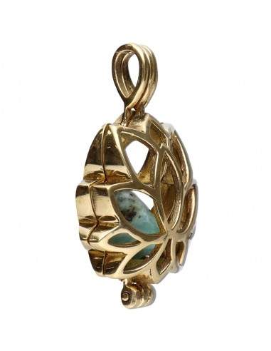 Bronze Pendant with Random Mineral -62-