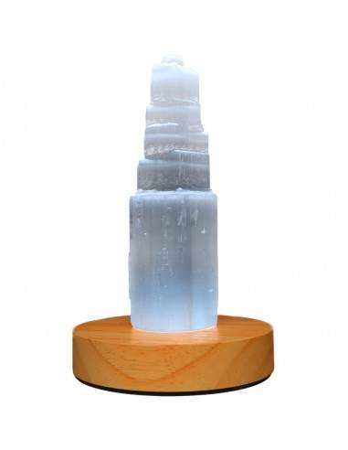 LED Base Lamp Kit with Selenite Monolith