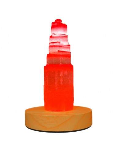 LED Base Lamp Kit with Selenite Monolith