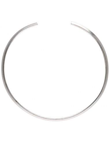 Colar rígido com banho de prata -3-