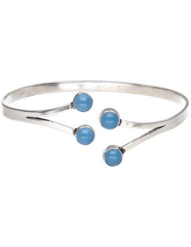 Pulseira mineral com banho de prata...